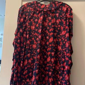 Derek Lam floral tie back blouse